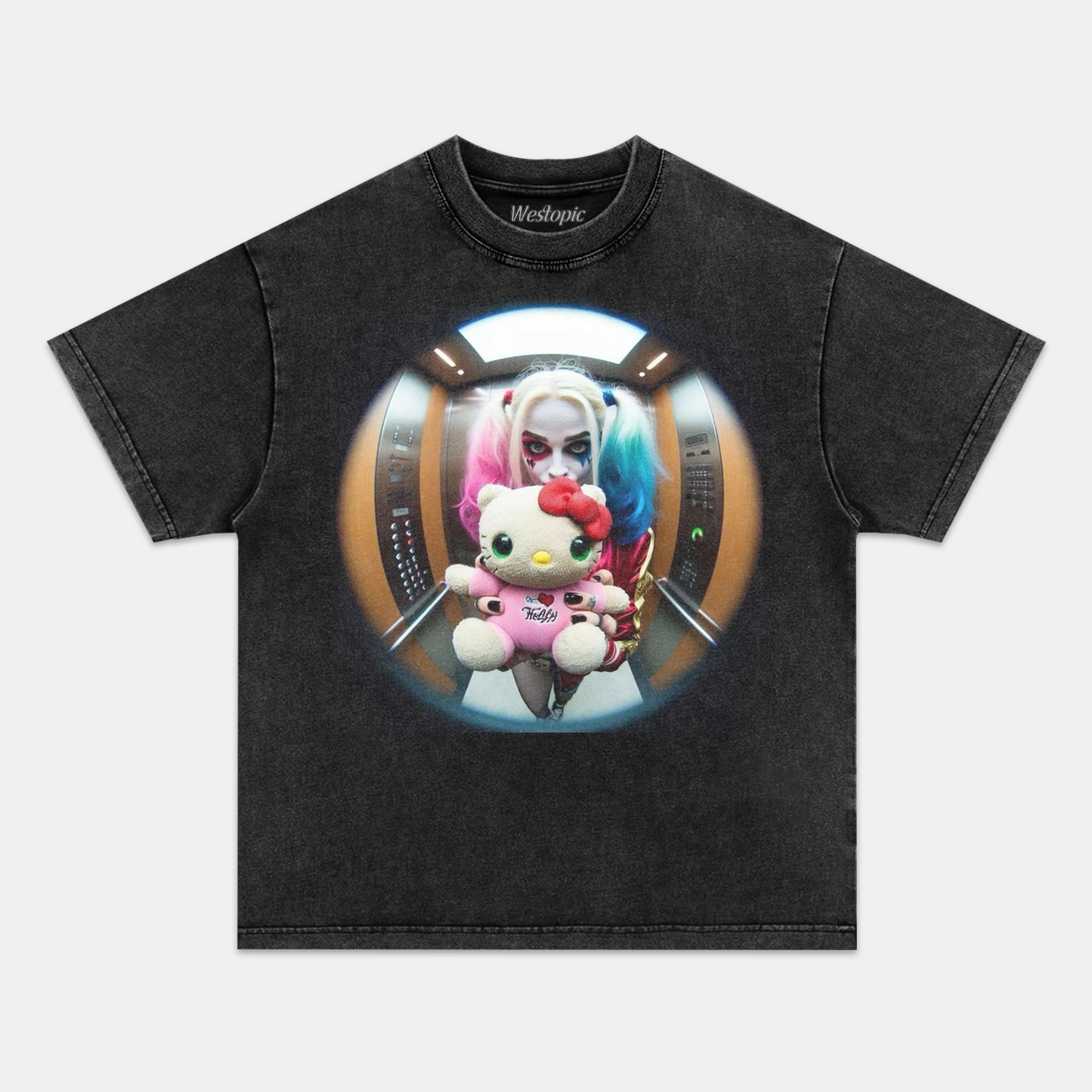 HARLEY QUINN & HELLO KITTY TEE 1