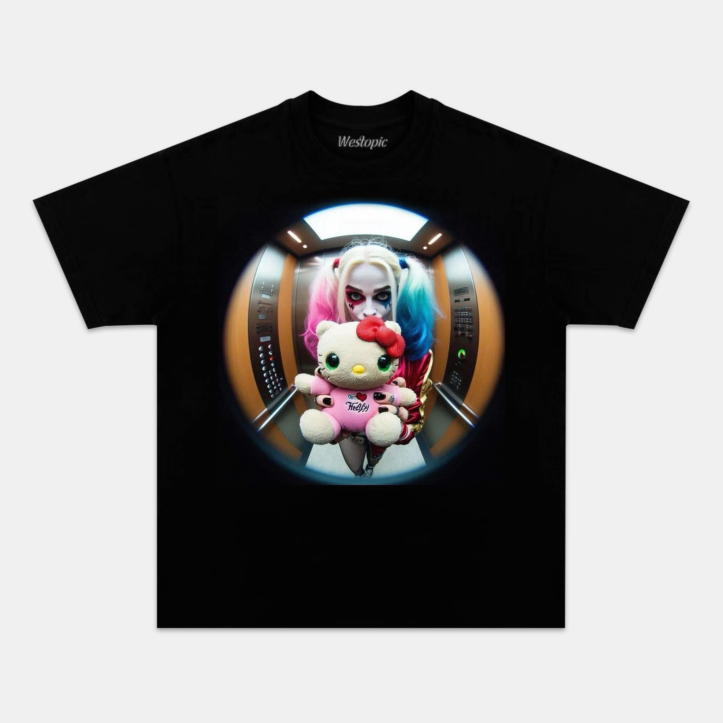 HARLEY QUINN & HELLO KITTY TEE 1