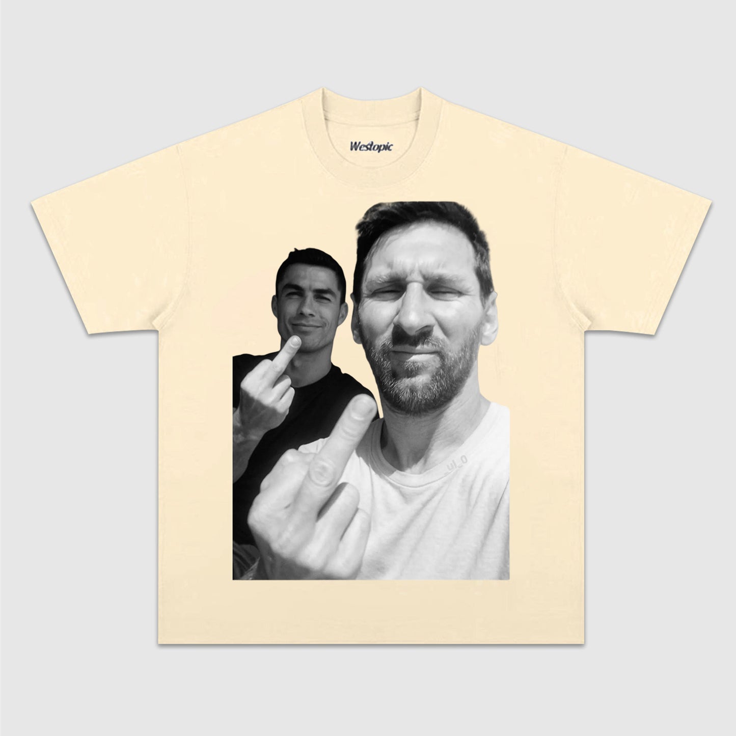 LIONEL MESSI & CRISTIANO RONALDO TEE. 7.5