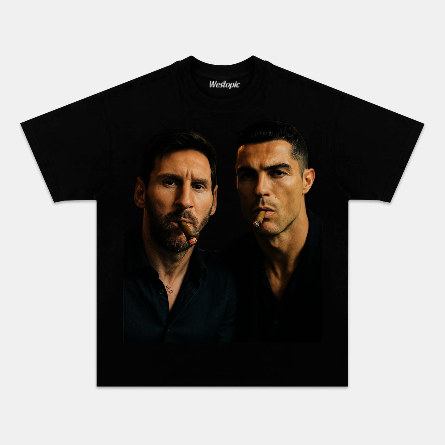 LIONEL MESSI & CRISTIANO RONALDO TEE. 7.5 4