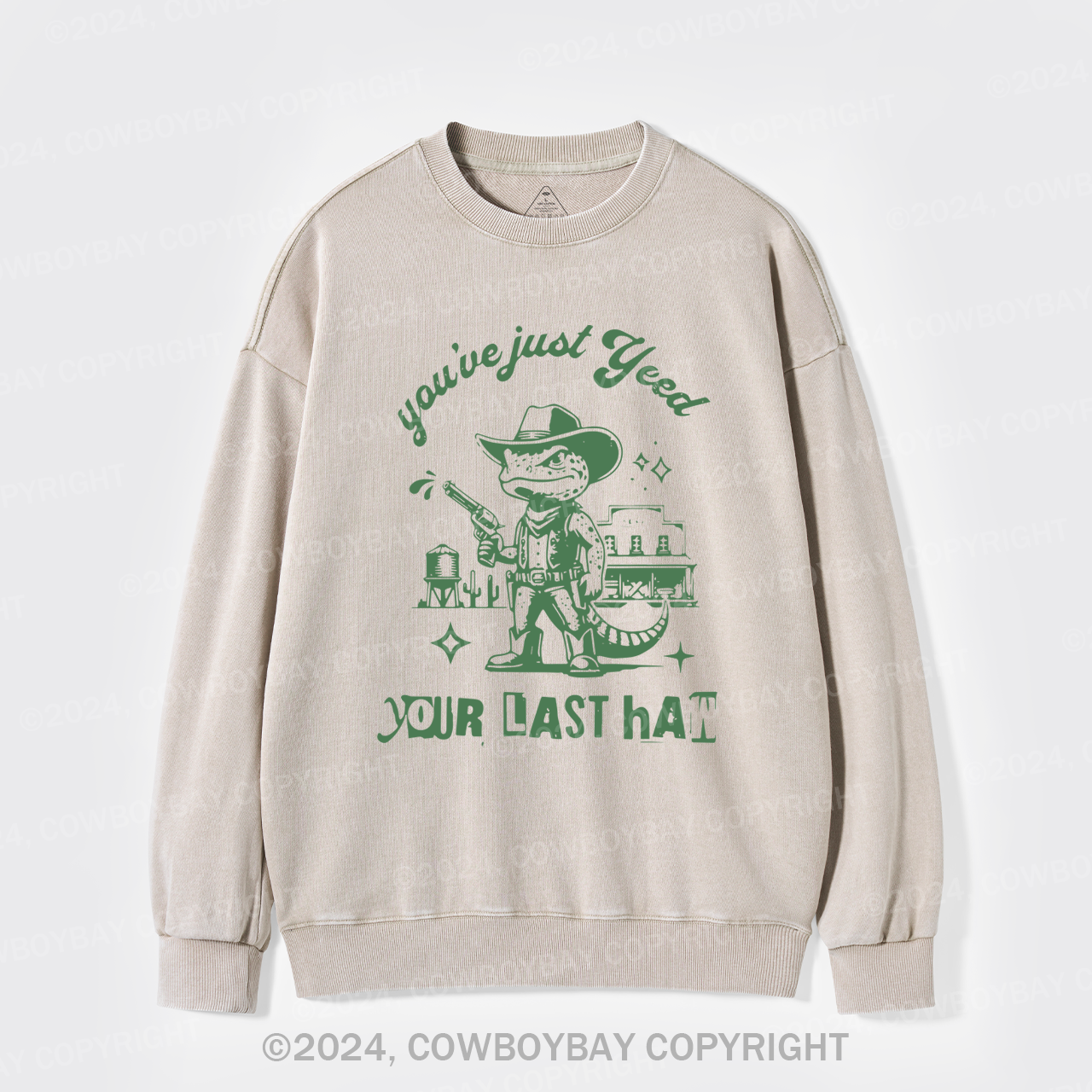 Your Last Haw Cowboy Frog Washed Sweatshirts