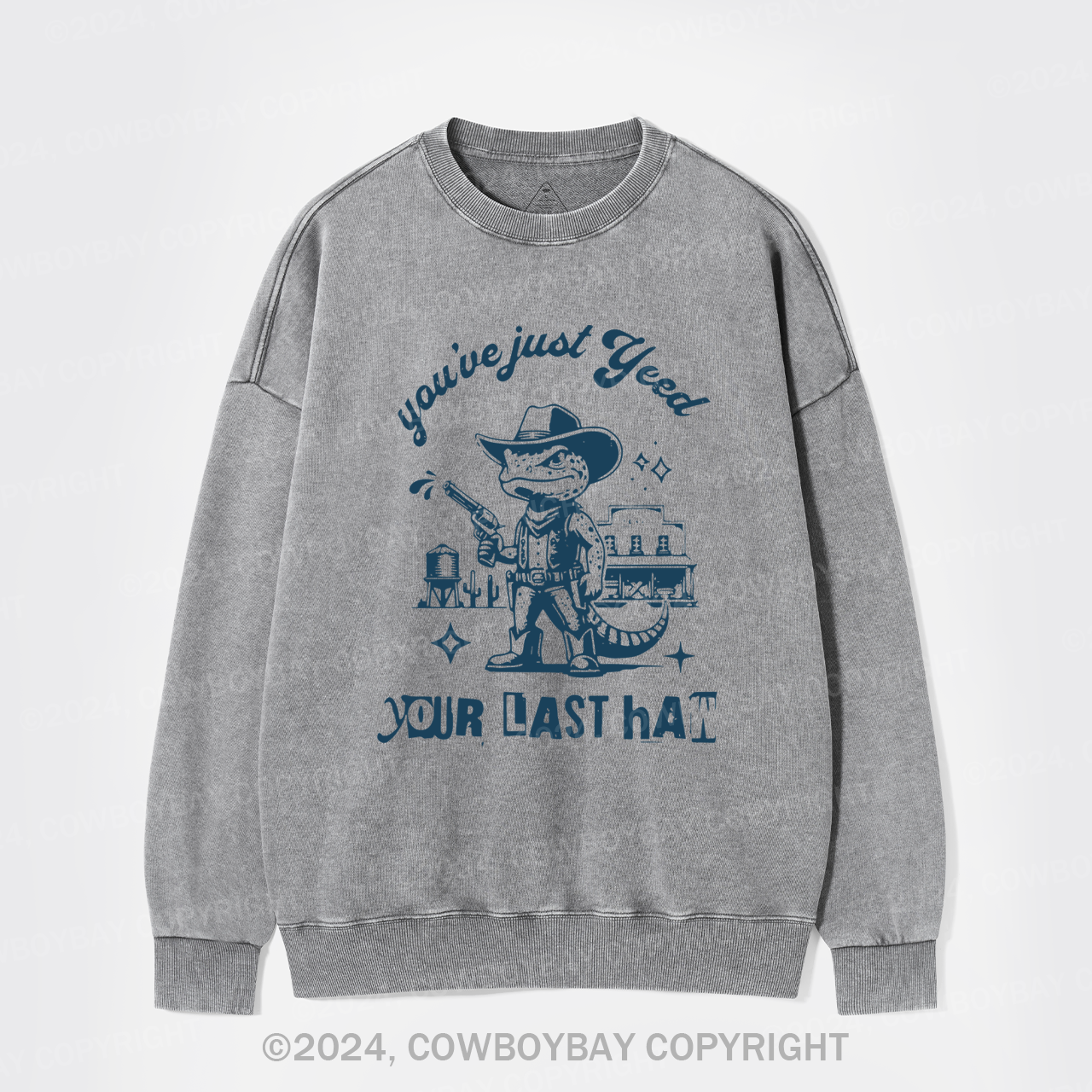 Your Last Haw Cowboy Frog Washed Sweatshirts