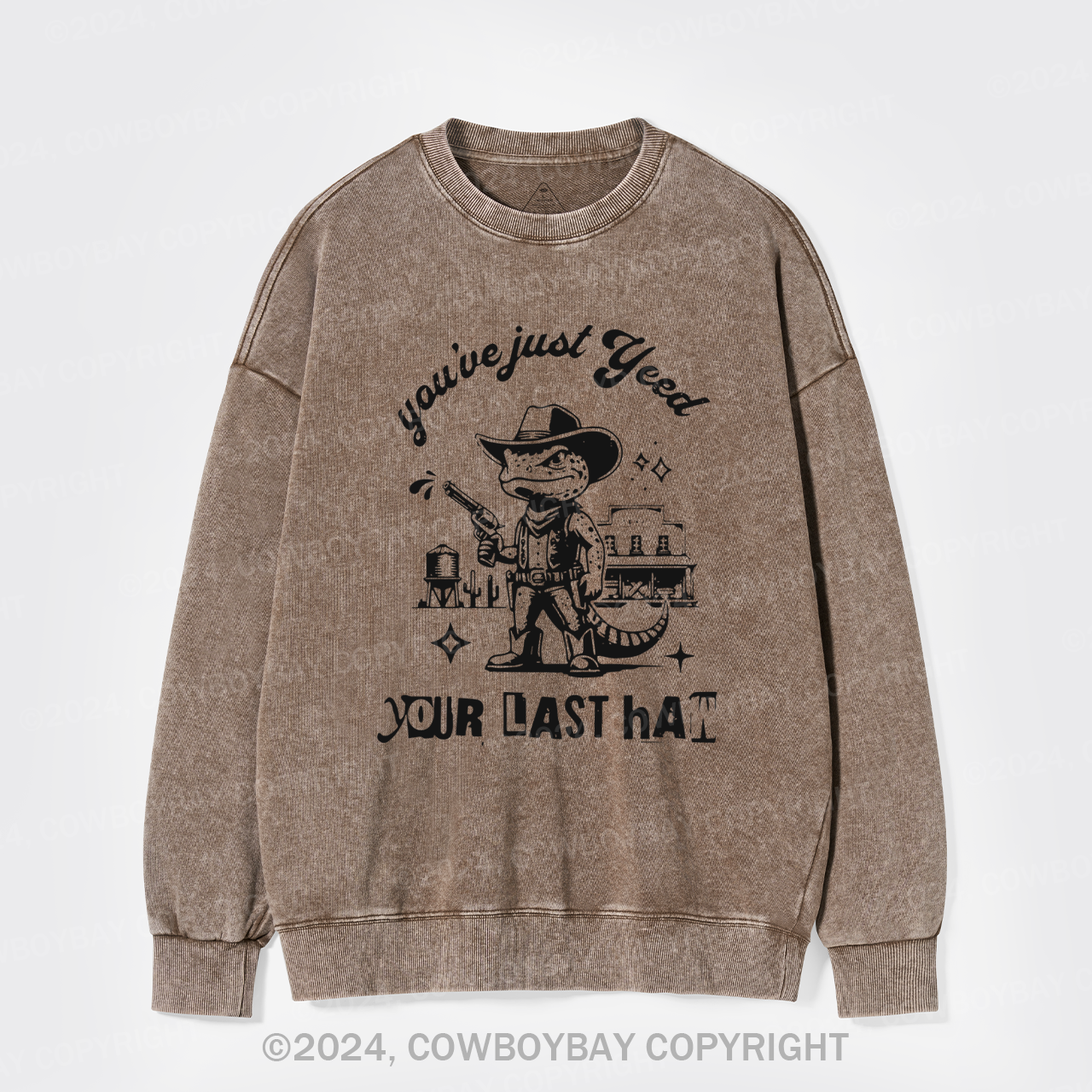 Your Last Haw Cowboy Frog Washed Sweatshirts