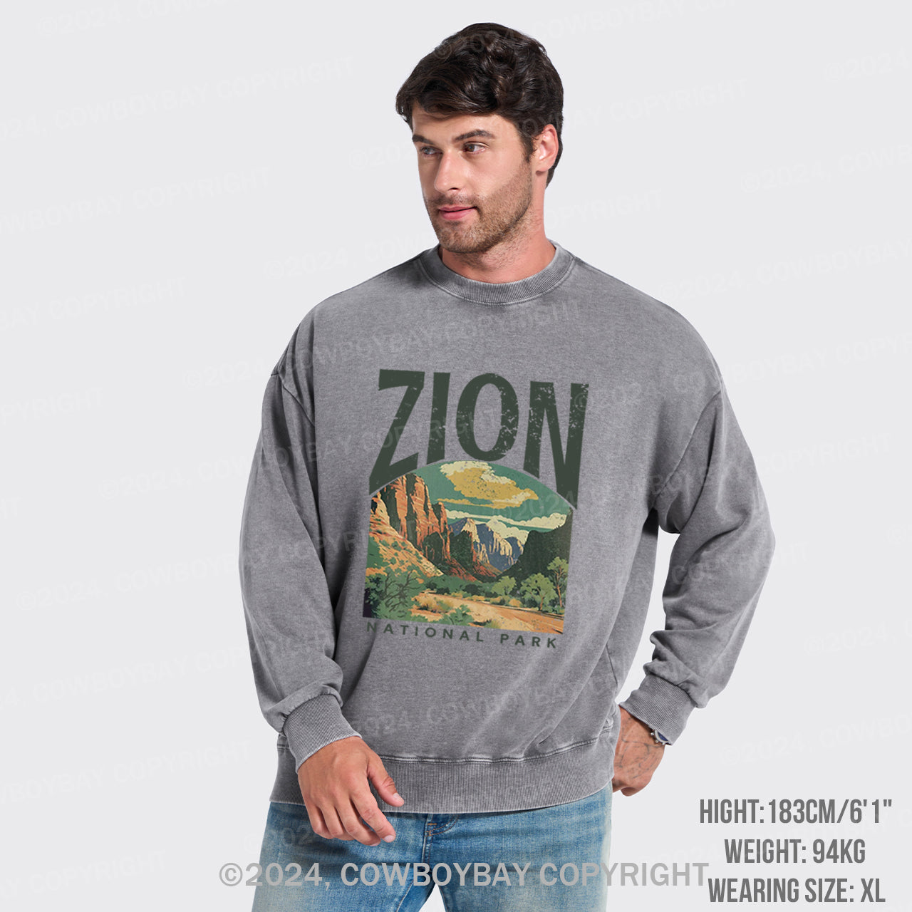 Zion National Park Washed Sweatshirts