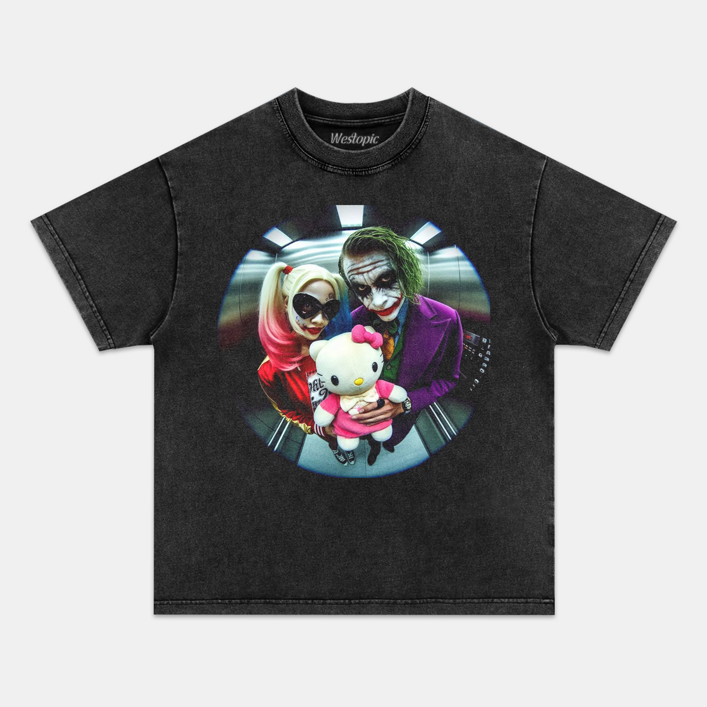 HARLEY QUINN & HELLO KITTY & JOKER TEE