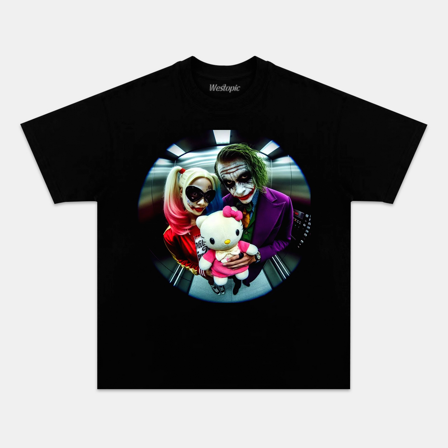 HARLEY QUINN & HELLO KITTY & JOKER TEE