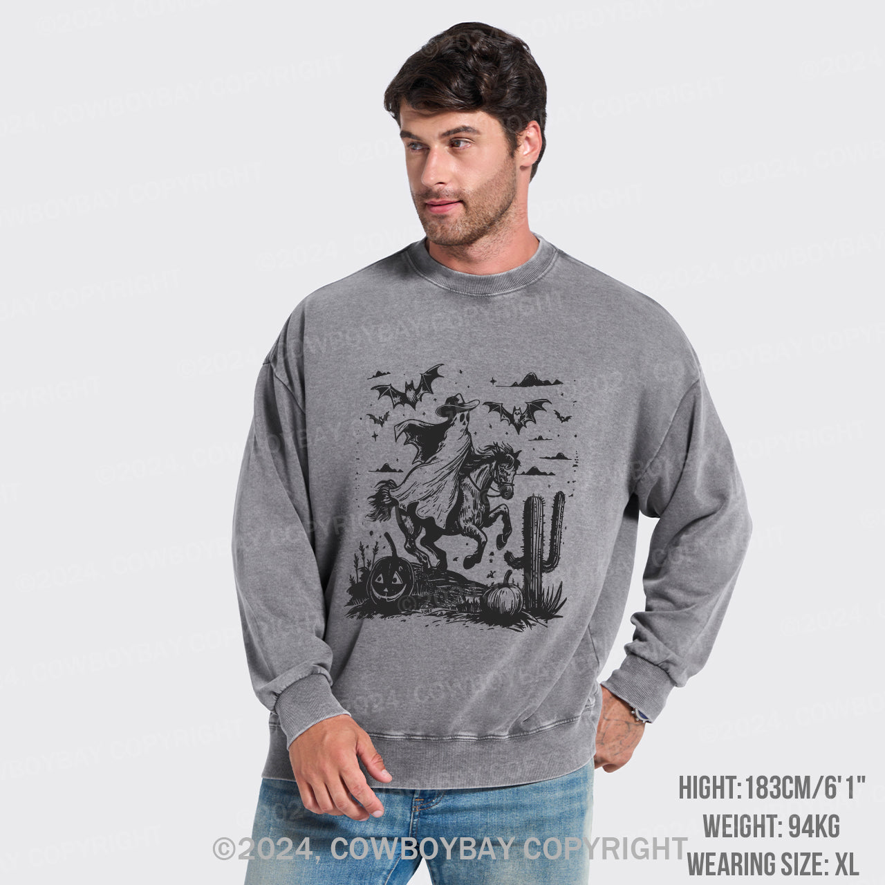 Western Ghost Washed Sweatshirts